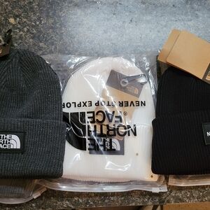 The North Face Beanie Set - Black, Gray, White
